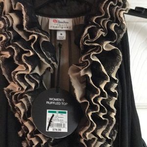 NWT Neiman Marcus Ruffled Top